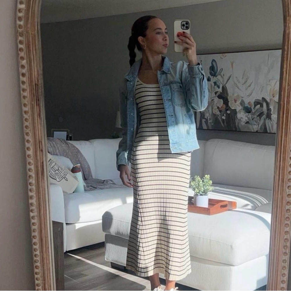 Striped Midi Dress